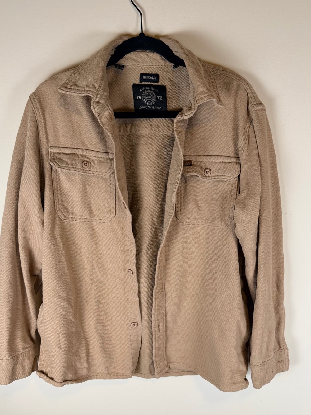 Buffalo David Bitton Men's Tan Utility Jacket / Shacket